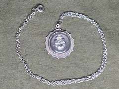 Navy Sterling Sweetheart Necklace