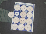 Original 15mm Paper Buttons on Card