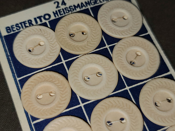 Original 15mm Paper Buttons on Card