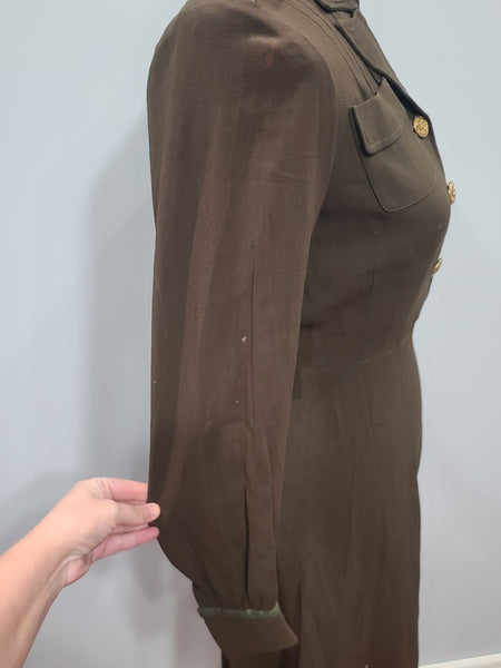 Army Nurse OD Off Duty Dress <br> (B-36" W-26" H-36")