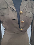 Army Nurse OD Off Duty Dress <br> (B-36" W-26" H-36")