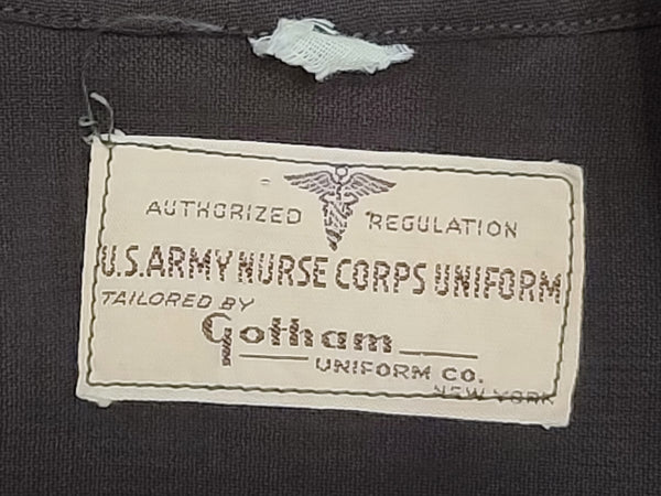 Army Nurse OD Off Duty Dress <br> (B-36" W-26" H-36")