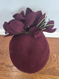 Burgundy Felt Flower Hat