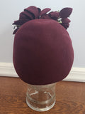 Burgundy Felt Flower Hat