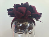 Burgundy Felt Flower Hat