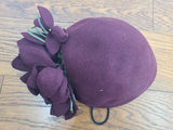 Burgundy Felt Flower Hat