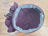 Burgundy Felt Flower Hat