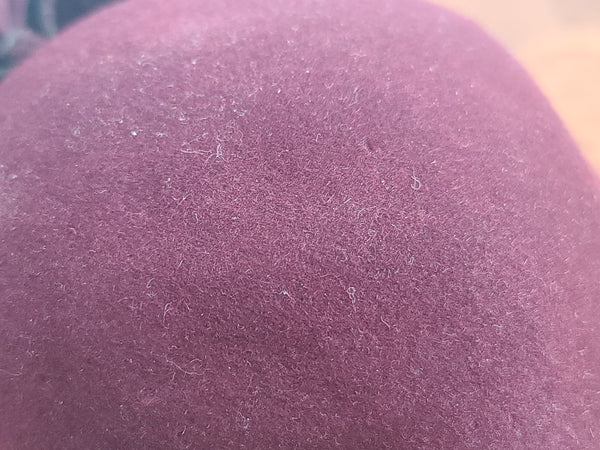 Burgundy Felt Flower Hat
