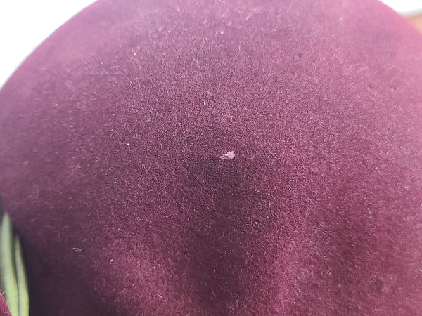 Burgundy Felt Flower Hat