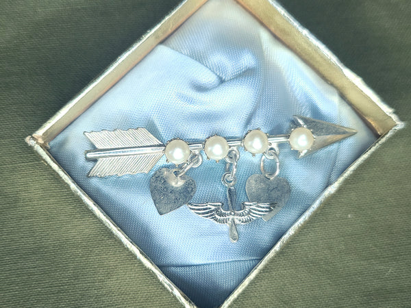 Army Air Corps Arrow Heart Sweetheart Pin in Box