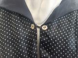 German Black Polka Dot Artificial Silk Dress <br> (B-41" W-32" H-41")
