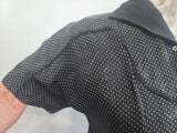 German Black Polka Dot Artificial Silk Dress <br> (B-41" W-32" H-41")