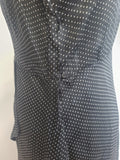 German Black Polka Dot Artificial Silk Dress <br> (B-41" W-32" H-41")