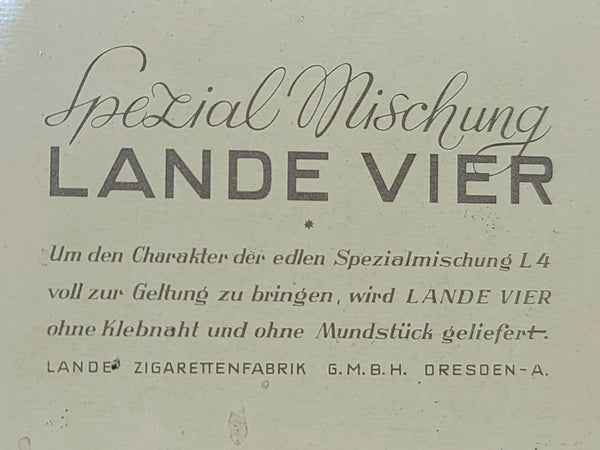 Lande Vier 50 Cigarette Tin 1936