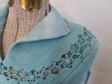 German Rayon Teal Dress <br> (B-31.5" W-25" H-38")