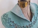 German Rayon Teal Dress <br> (B-31.5" W-25" H-38")