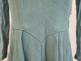 German Rayon Teal Dress <br> (B-31.5" W-25" H-38")