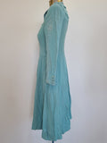 German Rayon Teal Dress <br> (B-31.5" W-25" H-38")