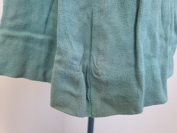 German Rayon Teal Dress <br> (B-31.5" W-25" H-38")