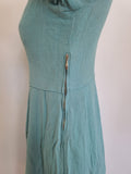 German Rayon Teal Dress <br> (B-31.5" W-25" H-38")