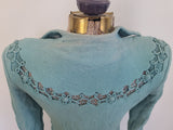German Rayon Teal Dress <br> (B-31.5" W-25" H-38")