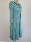German Rayon Teal Dress <br> (B-31.5" W-25" H-38")