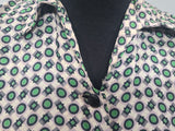 Green Print Dress (as-is) <br> (B-33" W-27" H-37")