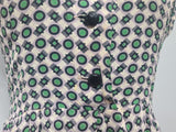 Green Print Dress (as-is) <br> (B-33" W-27" H-37")
