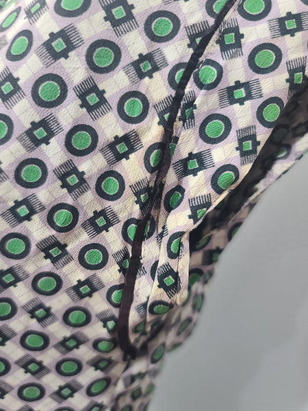 Green Print Dress (as-is) <br> (B-33" W-27" H-37")