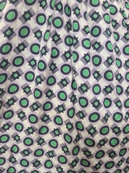 Green Print Dress (as-is) <br> (B-33" W-27" H-37")