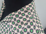 Green Print Dress (as-is) <br> (B-33" W-27" H-37")