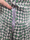 Green Print Dress (as-is) <br> (B-33" W-27" H-37")