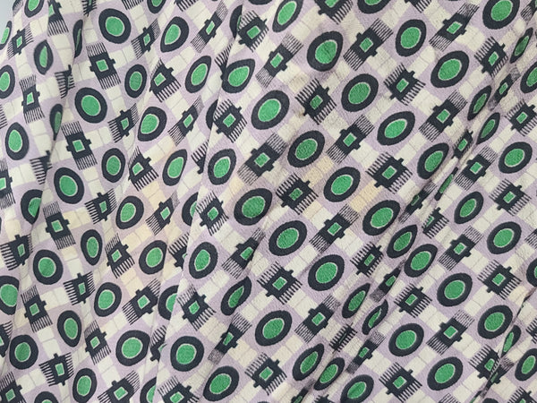Green Print Dress (as-is) <br> (B-33" W-27" H-37")