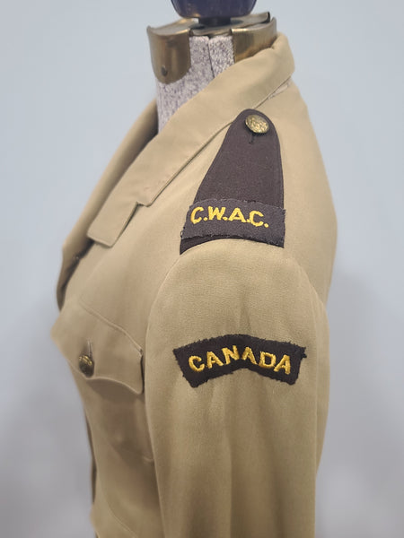CWAC Canadian WAC Uniform: Jacket and Skirt <br> (B-34" W-24.5" H-34")