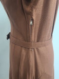 Burnt Orange / Tan Dress with Belt <br> (B-43" W-32" H-40")