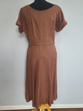 Burnt Orange / Tan Dress with Belt <br> (B-43" W-32" H-40")