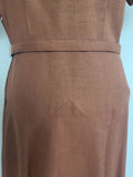 Burnt Orange / Tan Dress with Belt <br> (B-43" W-32" H-40")