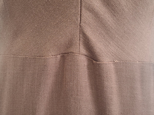 Burnt Orange / Tan Dress with Belt <br> (B-43" W-32" H-40")