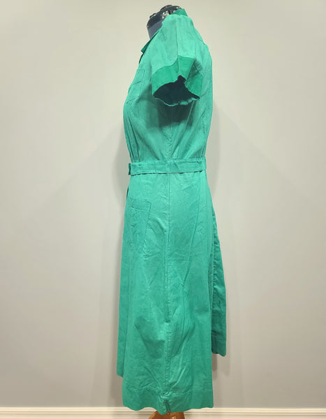 Green Workwear Dress <br> (B-45" W-36" H-44")