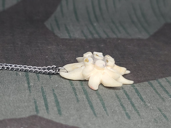 Edelweiss Carved Bone Necklace