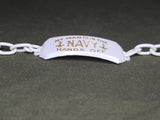 My Man is in the Navy Hands Off Sweetheart Bracelet