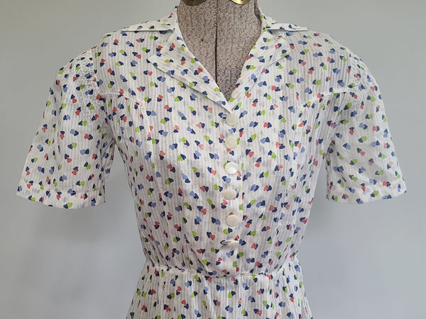 See-Thru Heart Print Dress <br> (B-37" W-25" H-37")