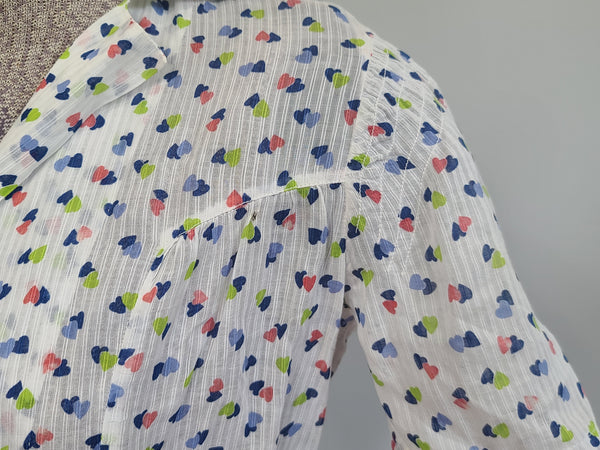 See-Thru Heart Print Dress <br> (B-37" W-25" H-37")
