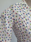 See-Thru Heart Print Dress <br> (B-37" W-25" H-37")
