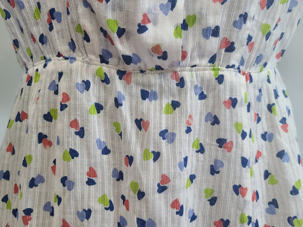 See-Thru Heart Print Dress <br> (B-37" W-25" H-37")