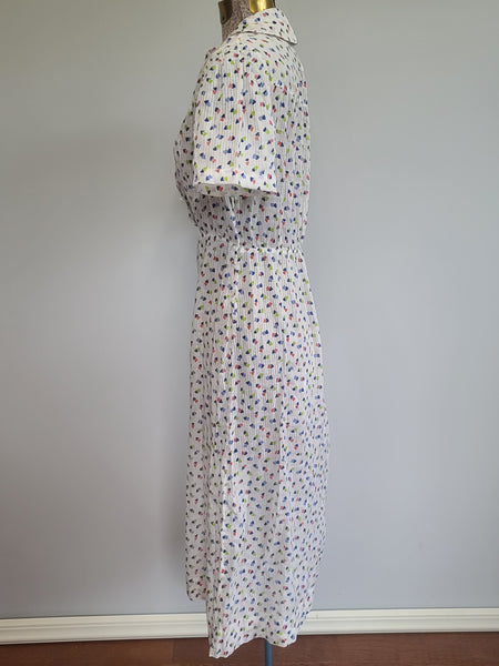 See-Thru Heart Print Dress <br> (B-37" W-25" H-37")