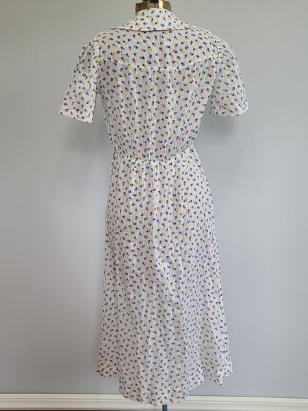 See-Thru Heart Print Dress <br> (B-37" W-25" H-37")