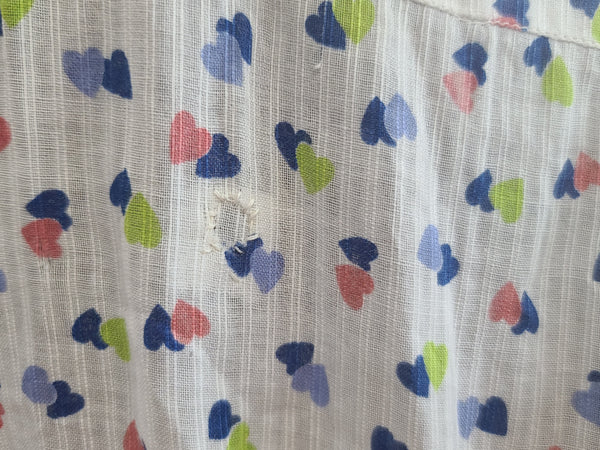 See-Thru Heart Print Dress <br> (B-37" W-25" H-37")