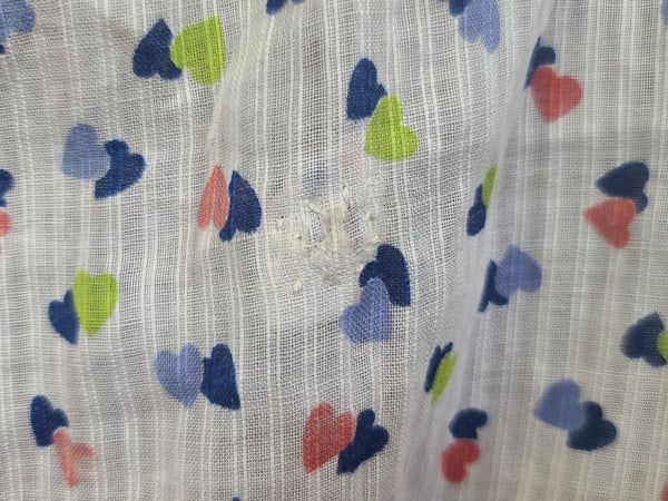 See-Thru Heart Print Dress <br> (B-37" W-25" H-37")