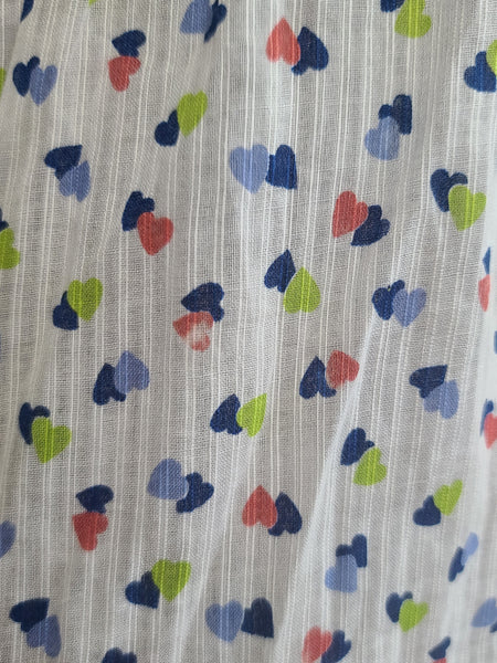 See-Thru Heart Print Dress <br> (B-37" W-25" H-37")